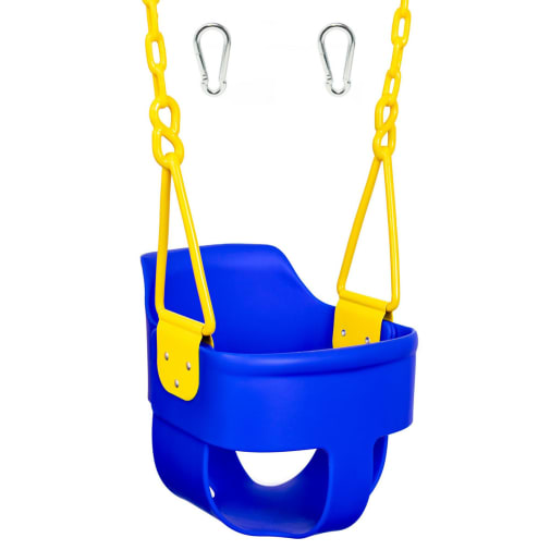 High Back Full Bucket Swing Blue