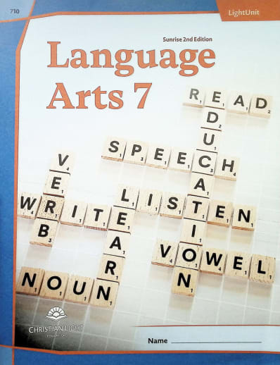 Language Arts LightUnit 710 Sunrise 2nd Edition