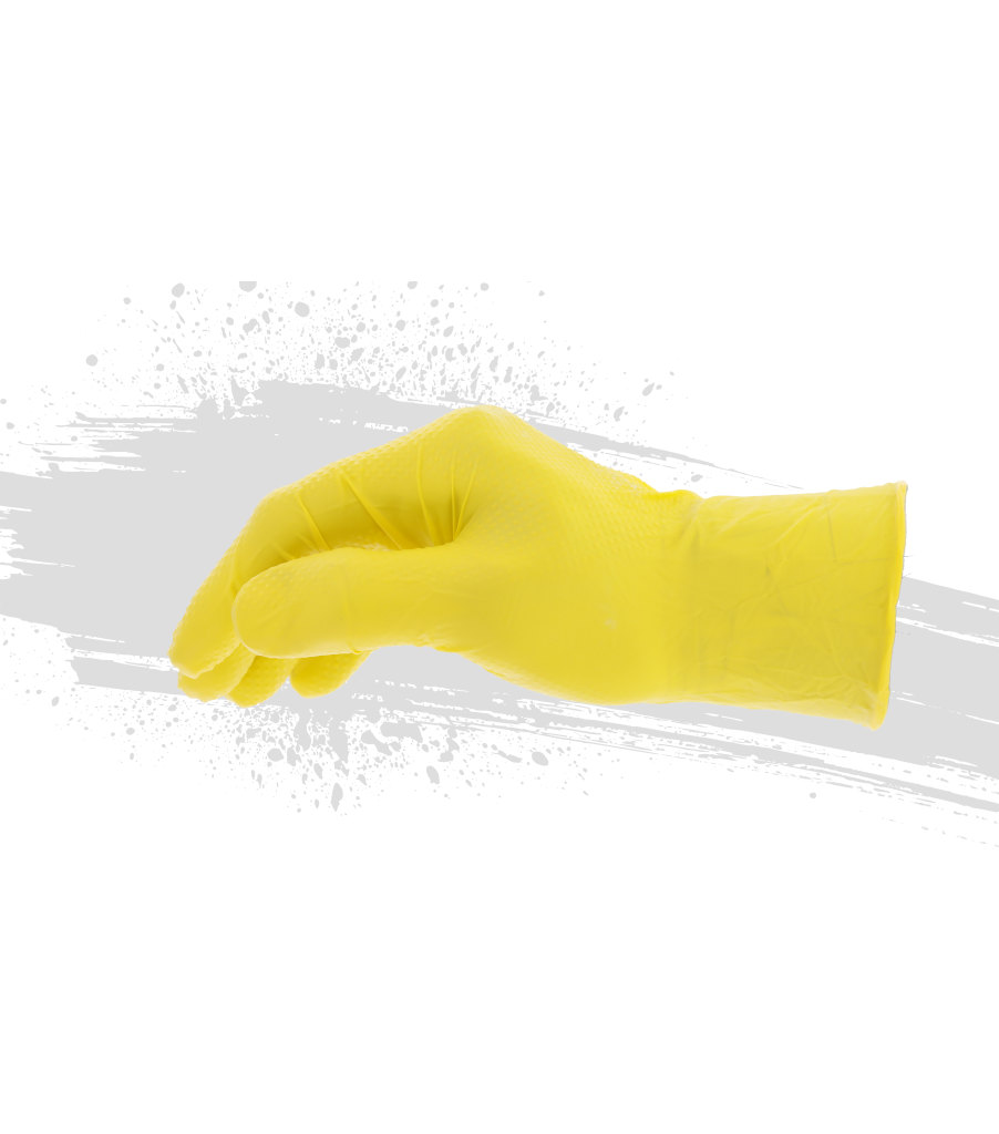 8 Mil Super Duty Nitrile Gloves (Pack of 100), Yellow, large image number 3