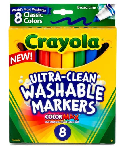 Crayola Ultra-Clean Washable Broad Line Markers - Classic, 8-Count