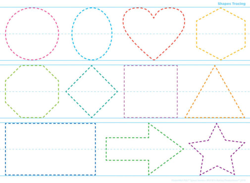 Shapes Tracing PosterMat Pals Space Savers