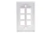 Keystone Wall Plate, 6 Port, White