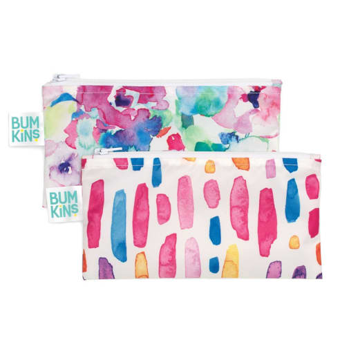 Reusable Snack Bag - Small (2 Pack) (Watercolors)