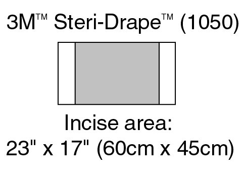 3M Steri-Drape Sterile Large Incise Surgical Drape, 17 x 23 Inch MK 5721