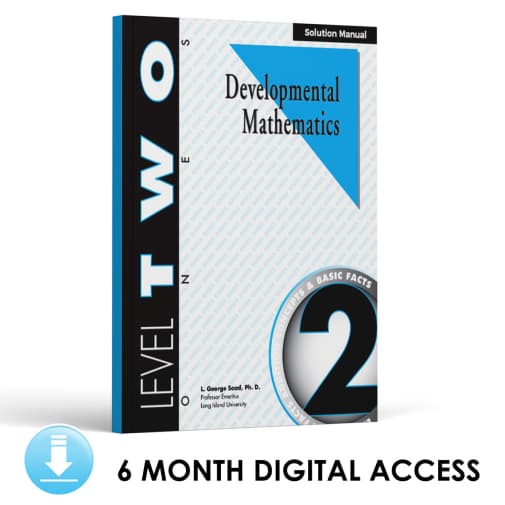 Developmental Math: Level 2 Solution Manual | Addition: Concepts and Basic Facts (6 Month Access)