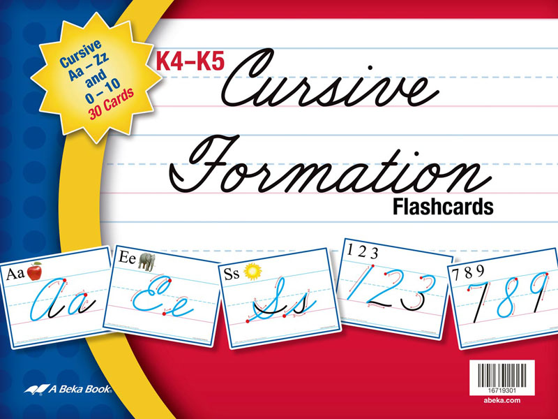 Cursive Formation Flash Cards K4-K5