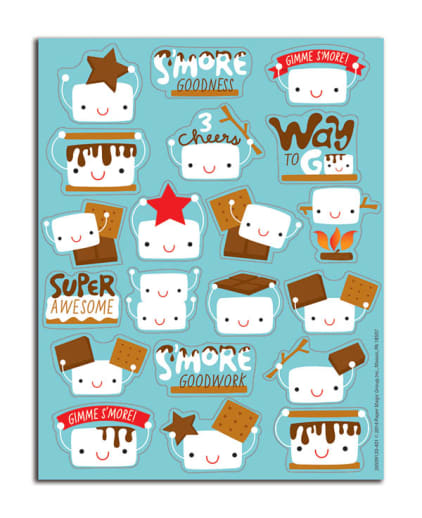 Marshmallow S'mores Scented Stickers