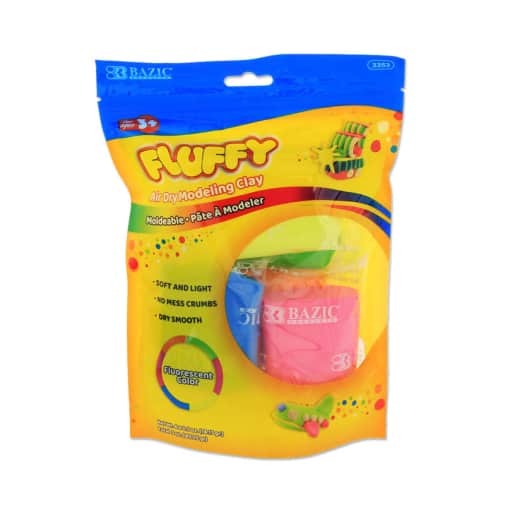 Fluorescent Color Air Dry Modeling Clay (0.5 oz) 6 colors