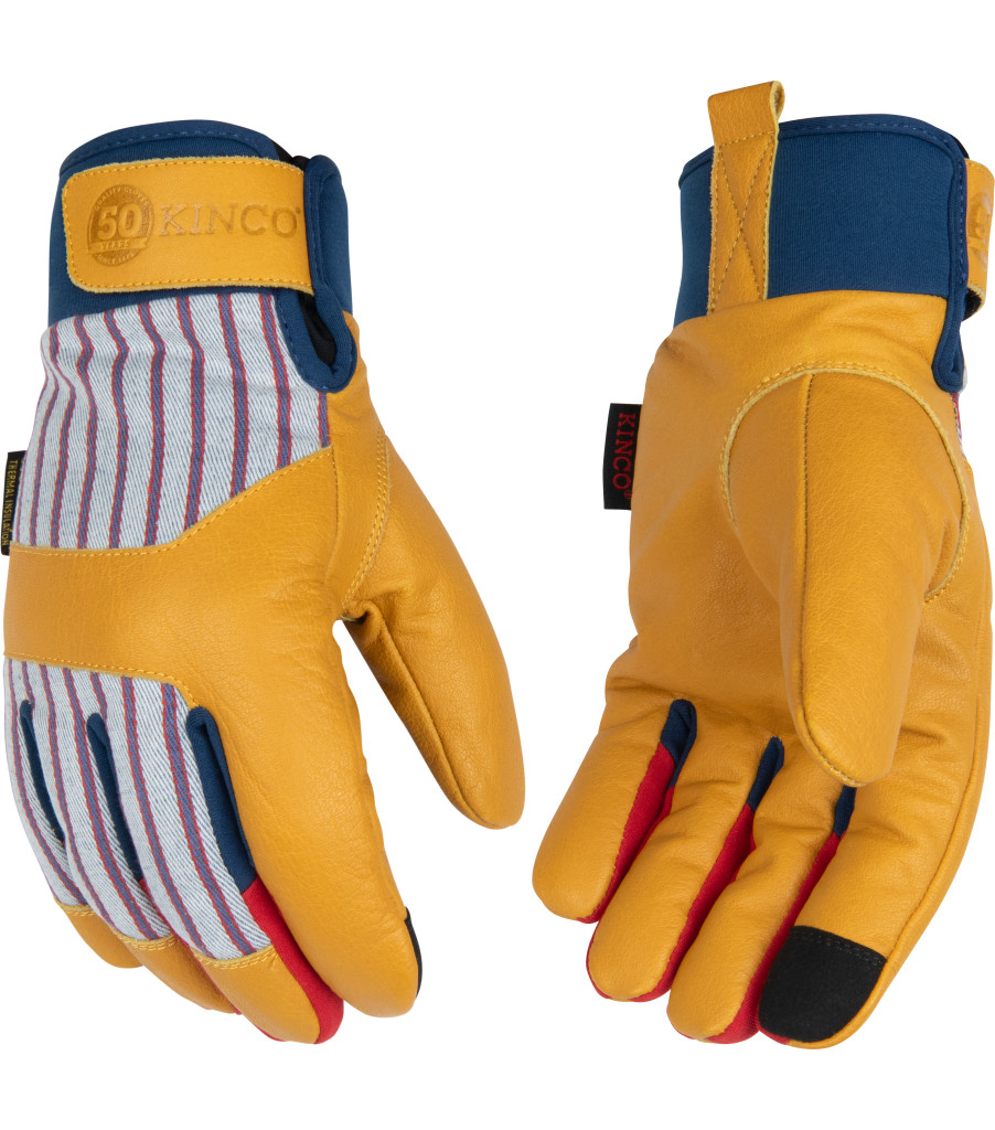 50th Anniversary KincoPro&trade; Lined Premium Grain Buffalo & Synthetic Hybrid with Pull-Strap, Striped, large image number 2