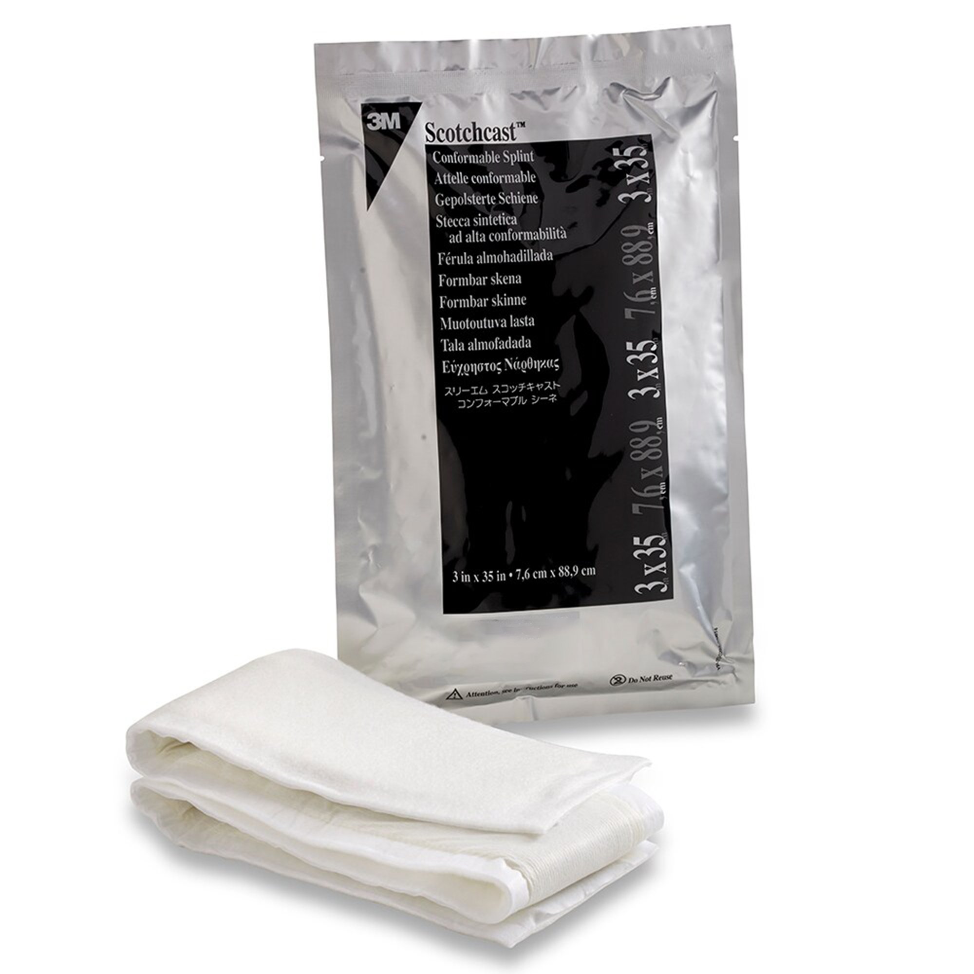 3M Scotchcast Quick Step Double Sided Felt Padded Splint, 3 x 35 Inch MK 1193019