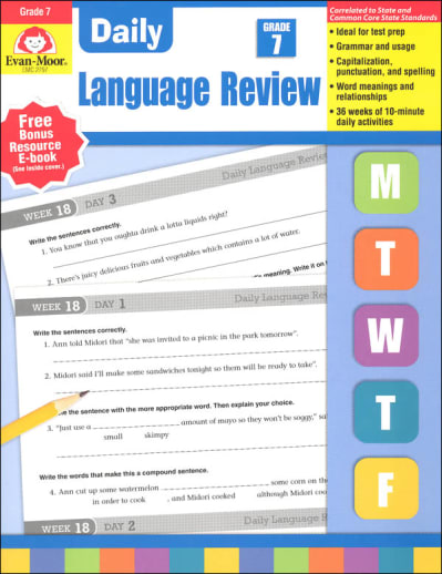 Daily Language Review Grade 7 (Common Core Edition)