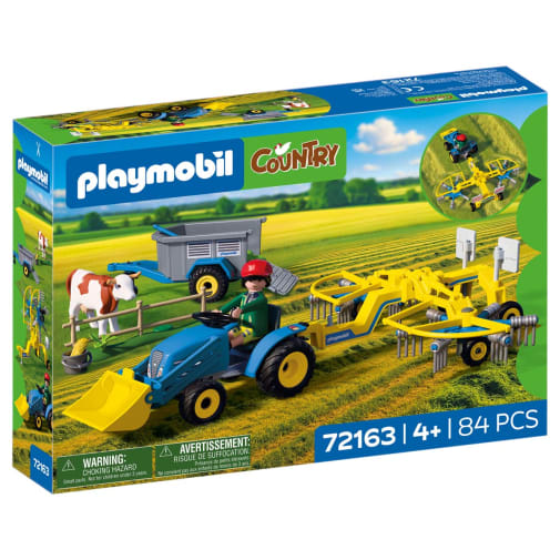 Small Tractor with Hay Swather (Country)