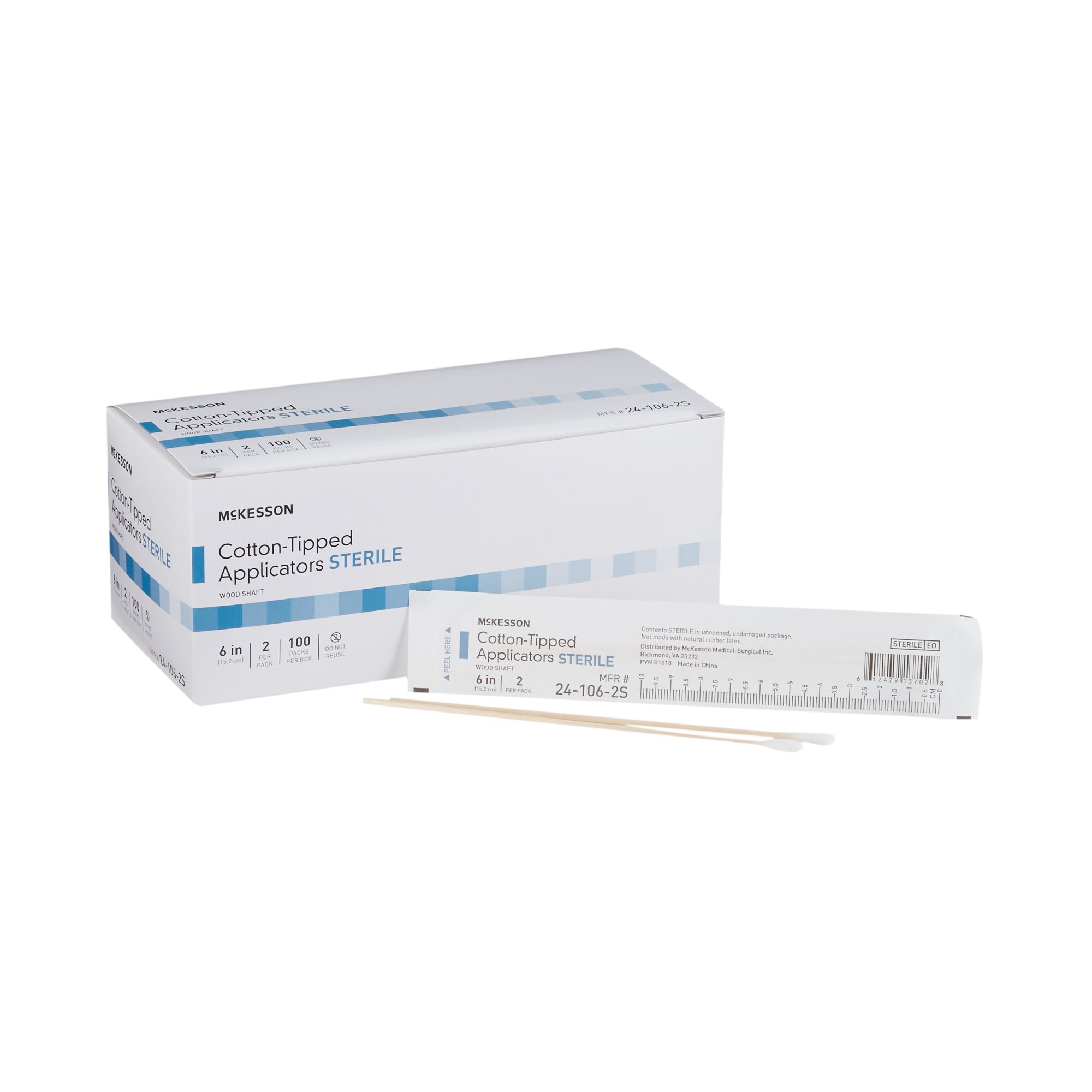 McKesson Cotton Tip Wood Shaft Swabsticks, 6-Inch Length MK 508713