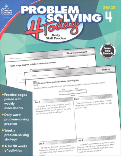 Problem Solving 4 Today: Grade 4