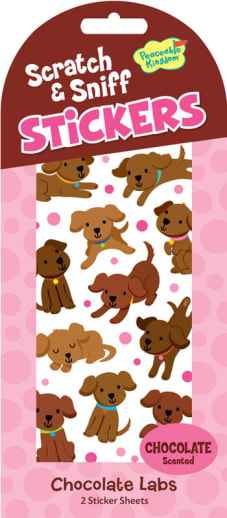 Chocolate Lab Scratch & Sniff Stickers