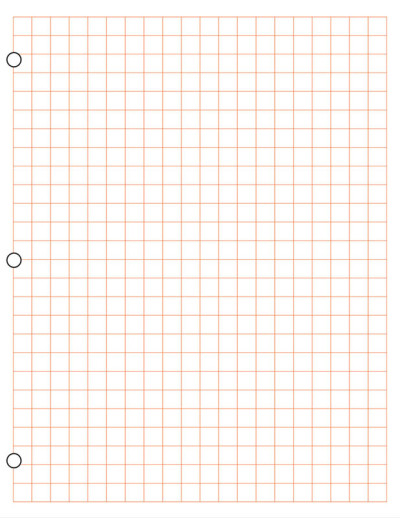 Graph Paper, Metric 1 cm Squares (100 sheet pack) - Red