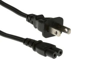AC Power Cord, C7 to 1-15P, 18AWG, Black