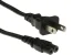 AC Power Cord, C7 to 1-15P, 18AWG, Black