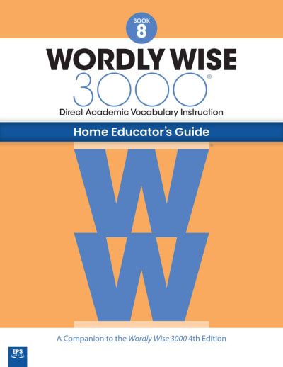Wordly Wise Book 8 Home Educator Set
