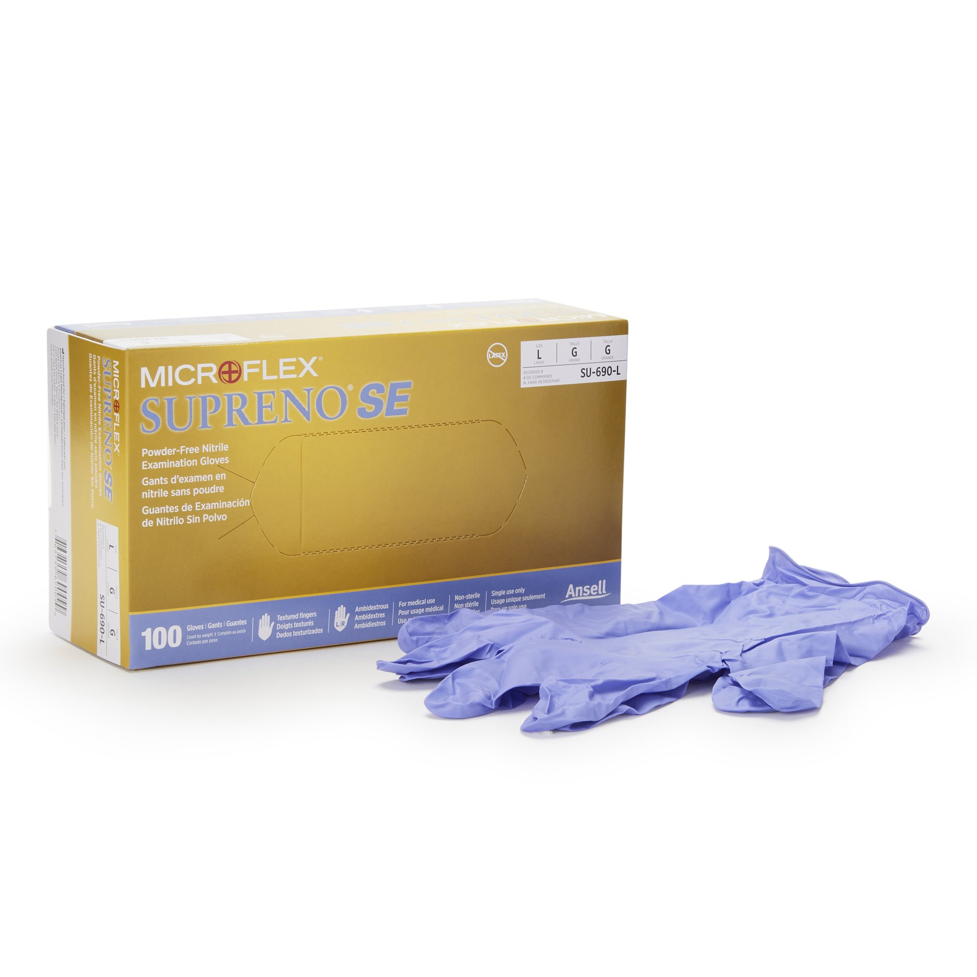 Supreno SE Nitrile Exam Glove, Large, Blue MK 368032