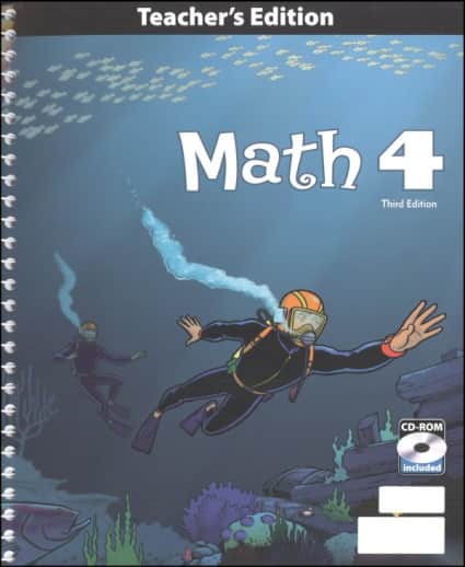 BJU Press Math 4 Teacher's Edition with CD 3rd Edition
