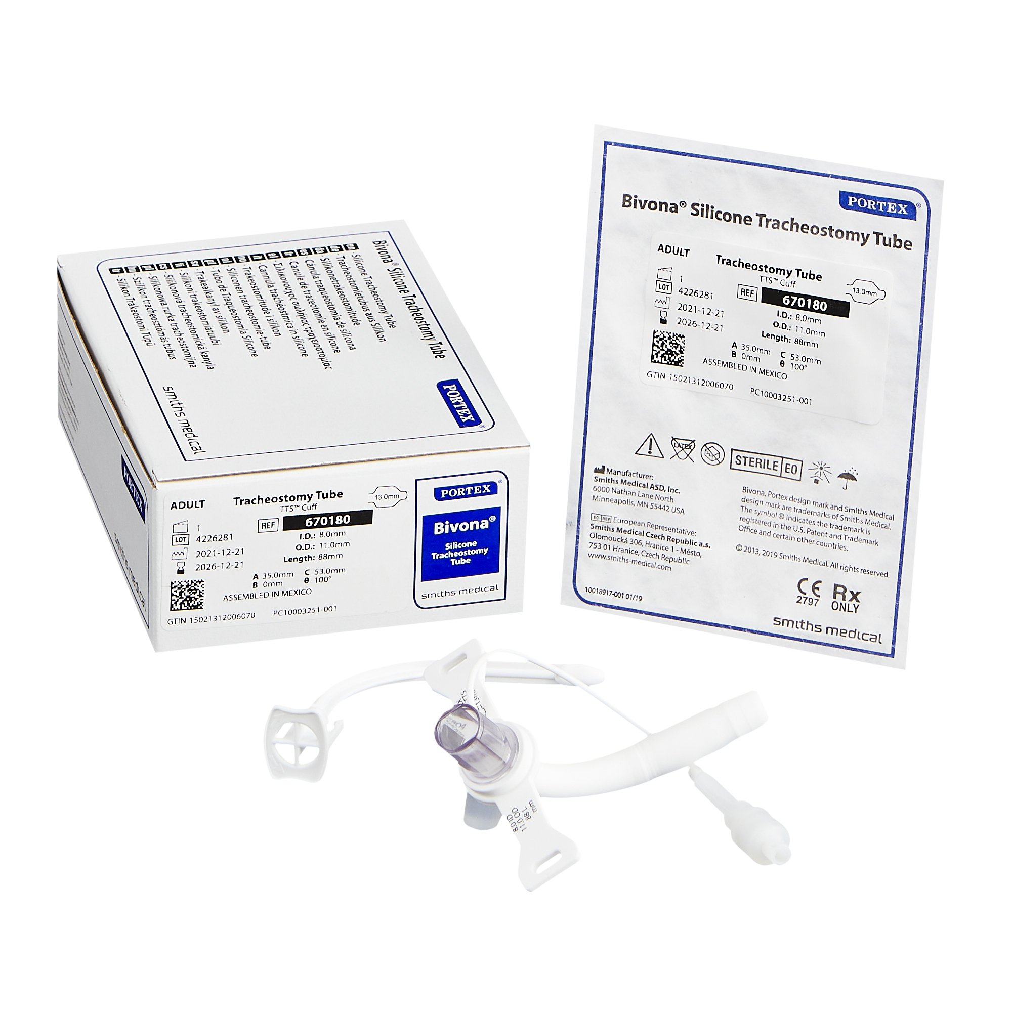 Bivona TTS Tracheostomy Tube, Size 8 MK 468383