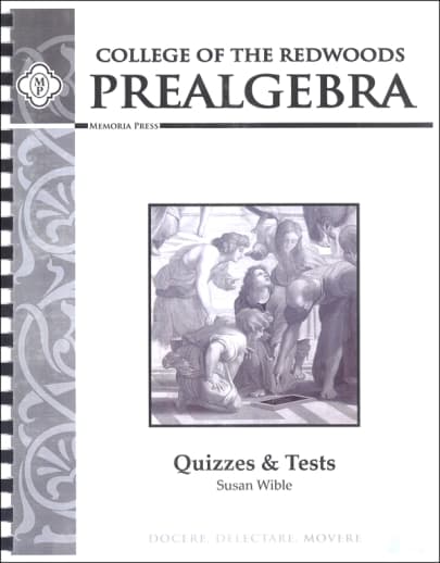 Memoria Press Pre-Algebra Quizzes & Tests