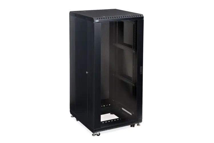 27U LINIER Server Cabinet - Glass/Solid Doors - 24" Depth 27U LINIER Server Cabinet - Glass/Solid Doors - 24" Depth