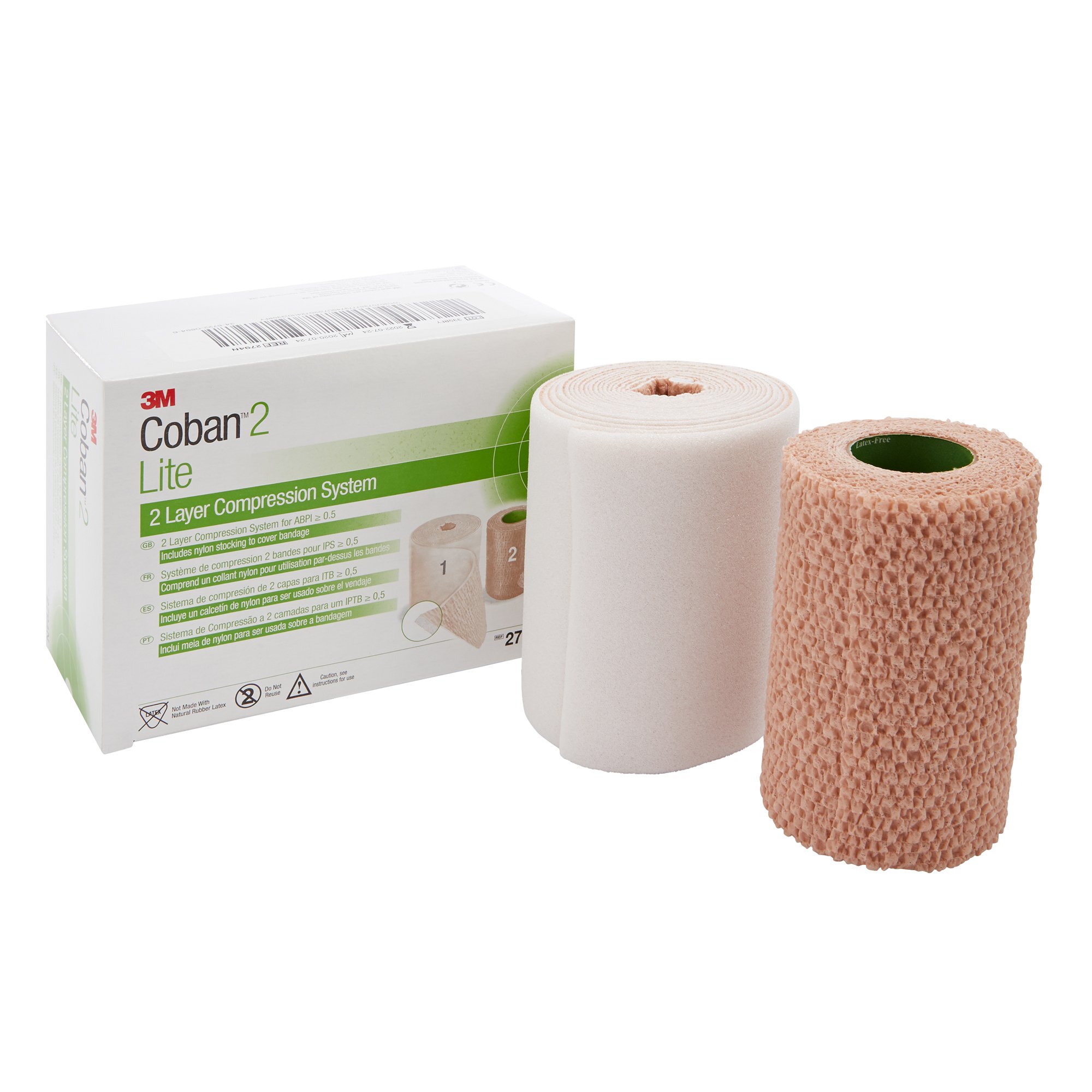 3M Coban 2 Lite Two-Layer Compression Bandage System, 10 cm x 4.7 meters MK 989622