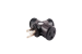 3-Outlet Indoor/Outdoor Wall Tap Adapter – 3-Prong Grounded Plug with LED Indicator, Black
