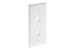 Keystone Wall Plate, 2 Port, White