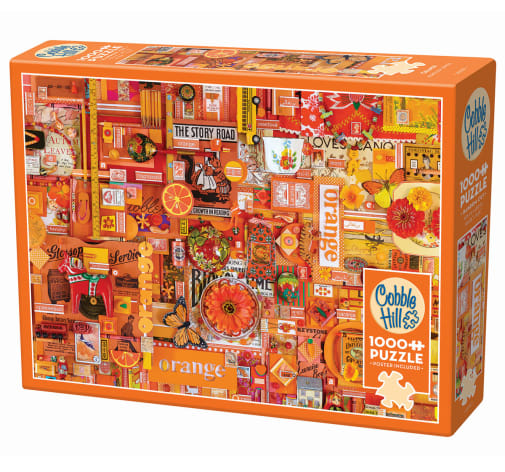 Cobble Hill Orange Collage Jigsaw Puzzle (1000 piece)