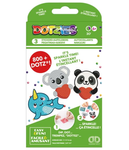 Dotzies 3 Stickers Multi Pack - Love You Chums (Beginner)