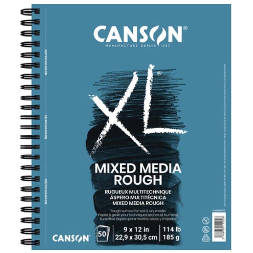 Canson XL Mix Media Rough Art Pad (9" x 12") 50 Sheets