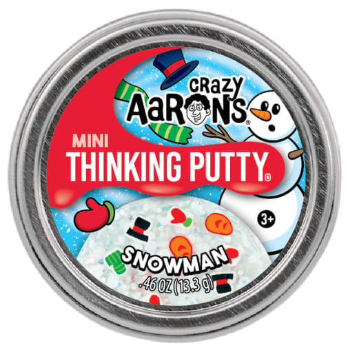 Crazy Aaron's Snowman Thinking Putty 2" Mini Tin