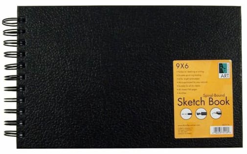 Sketch Book Spiral-Bound 9"x6" (Landscape)