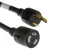 AC Power Cord, L6-30P to L6-30R, 10AWG, 15ft, Black