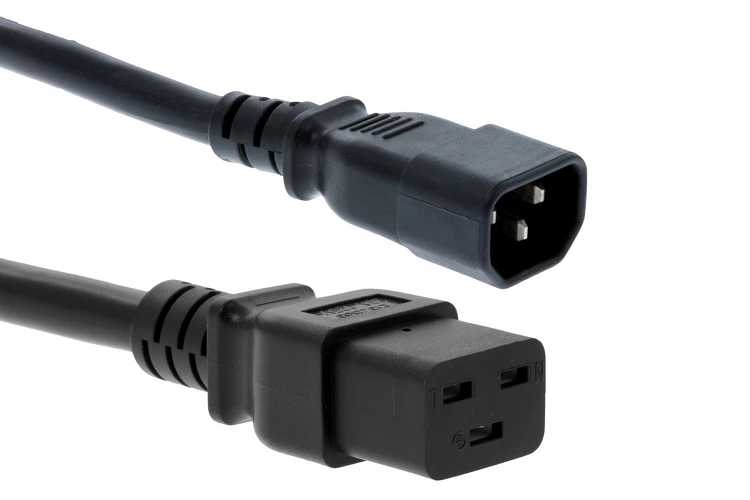 AC Power Cord, C14 to C19, 14 AWG, 10ft, Black