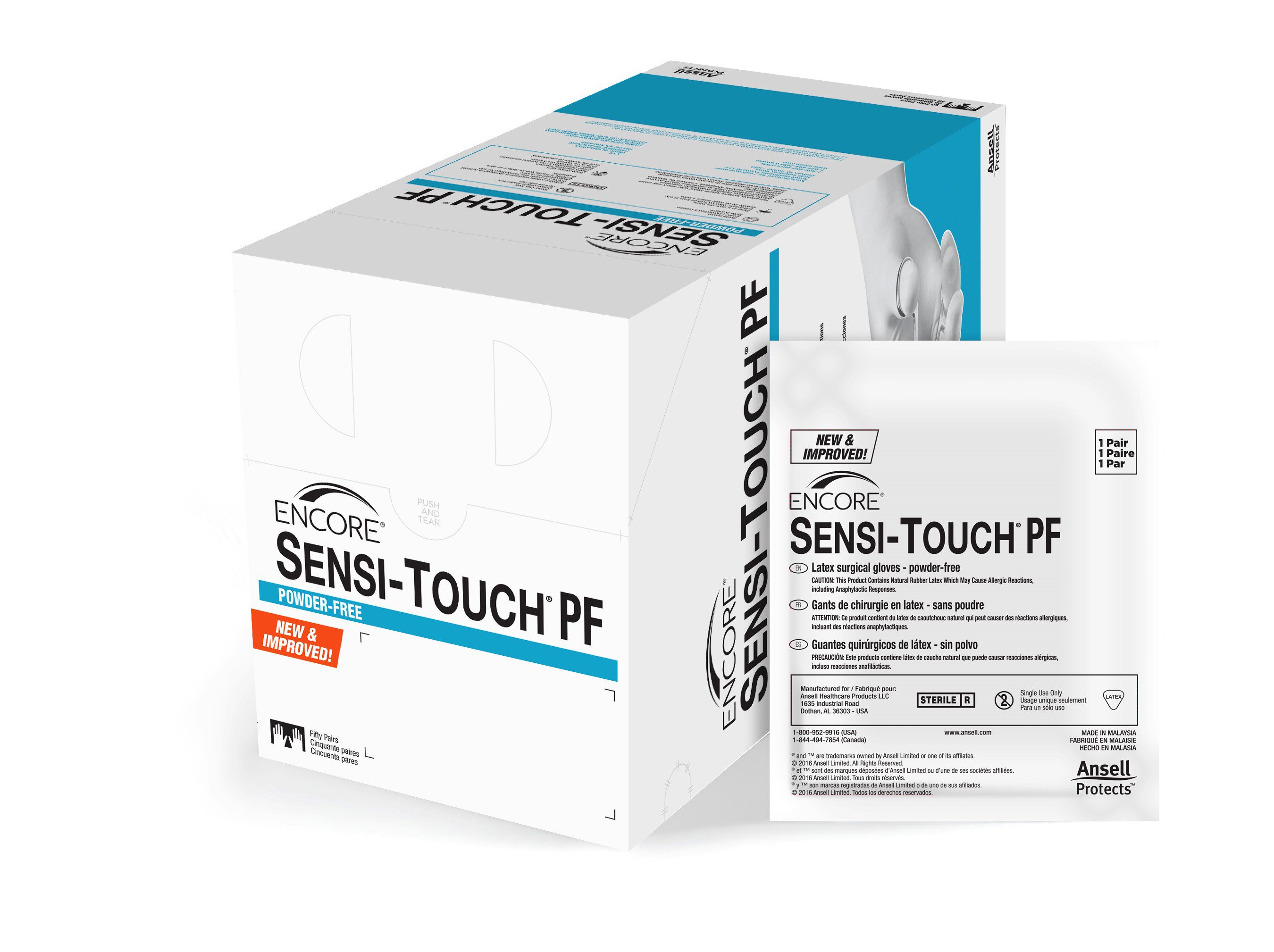 Encore Sensi-Touch PF Latex Surgical Glove, Size 7.5, Natural MK 1012605