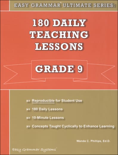 Easy Grammar Ultimate Series: 180 Daily Teaching Lessons Grade 9 Teacher Edition