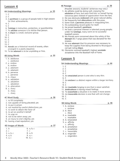 Wordly Wise 3000 3rd Edition Teacher's Resource Book 10