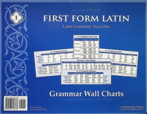 Memoria Press First Form Latin Grammar Wall Charts (2nd Edition)