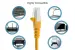 Cat5e Shielded Ethernet Patch Cable, Half-moon Boot, 3 ft, Yellow