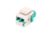 Keystone Jack LC/UPC Multimode Duplex OM3 Aqua