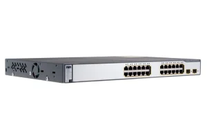 Cisco 3750 Series 24 Port PoE Switch, WS-C3750-24PS-S, Refurbished, Original