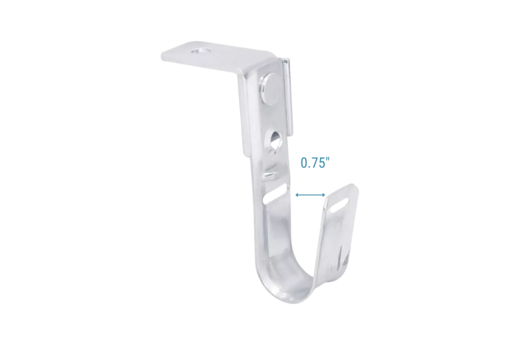 Ceiling Mount Style 3/4in J-Hook Cable Support Wire Management System (Set of 25)