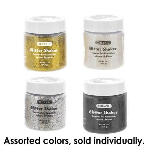 Color Glitter Shaker (assorted color) Iridescent, Silver or Gold (2 oz.)