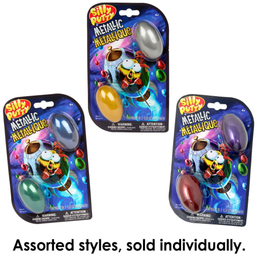 Silly Putty Metallic Eggs (2 count) - assorted colors