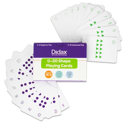 Didax 0-20 Shape Playing Cards