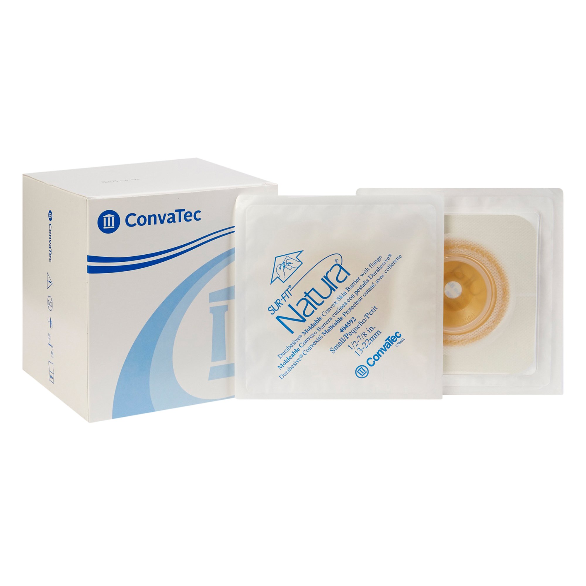 Sur-Fit Natura Durahesive Ostomy Barrier with 0.5  0.8 Inch Stoma Opening MK 461893